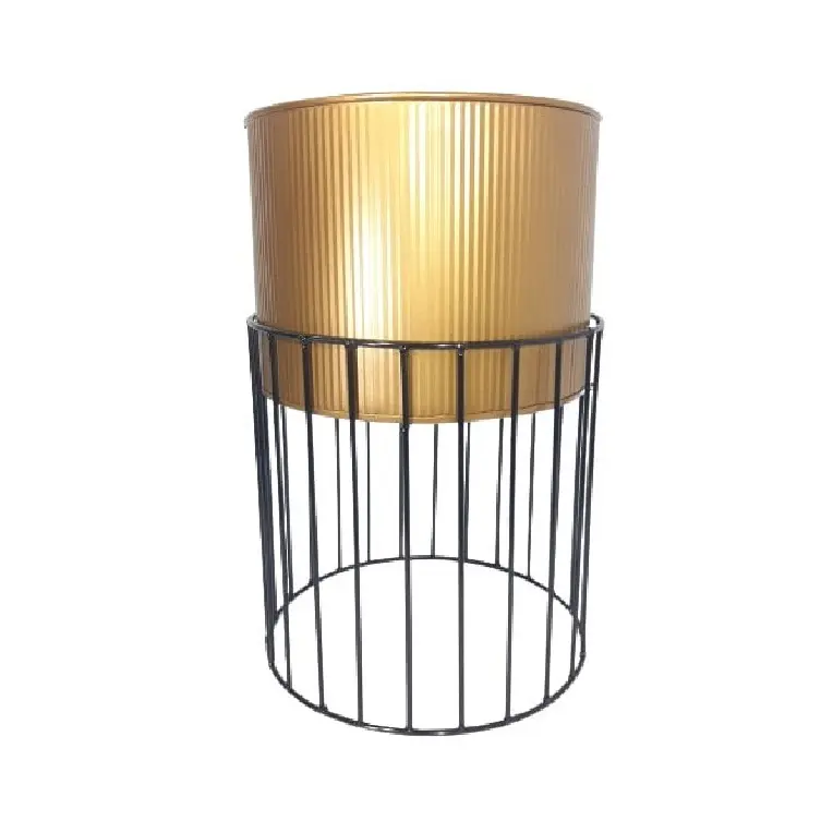 Classic   Unique Design Gold plated metal Planter for garden decoration metal pot in wholesale price customized planter plant po