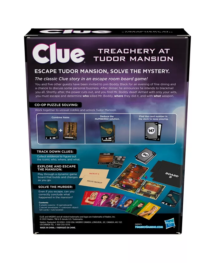 Hasbro Gaming Hasbro Clue Treachery At Tudor Mansion