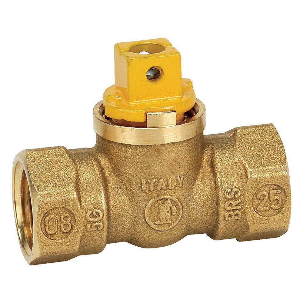 Everbilt 34 in. FIP x 34 in. FIP Square Head Brass Gas Ball Valve VGV1FSB4EB