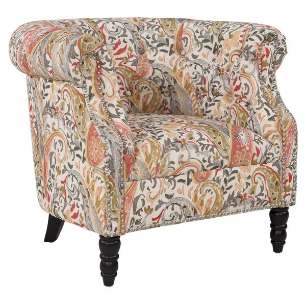 Gracewood Hollow Mungoshi Multi Coral Paisley Arm Chair