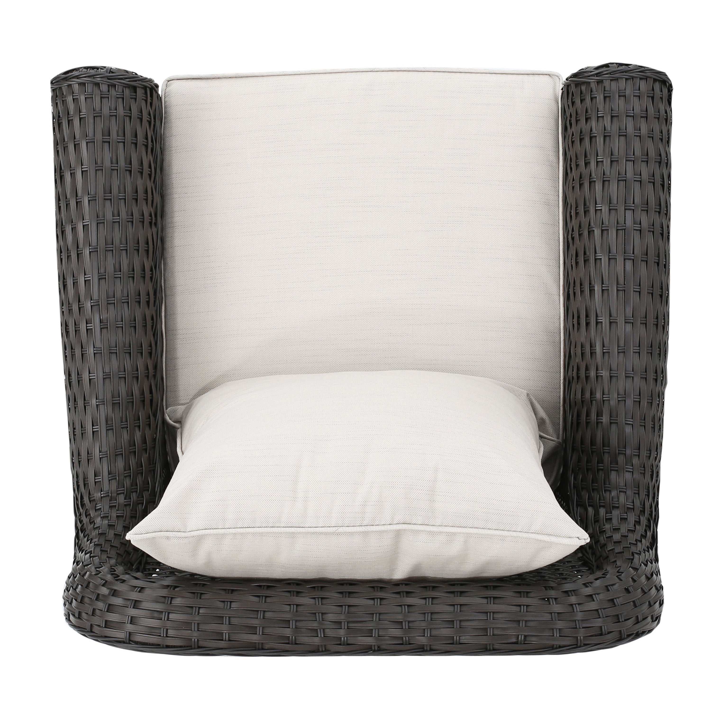 Admiral Outdoor Wicker Swivel Rocking Chair w/Water Resistant Cushions