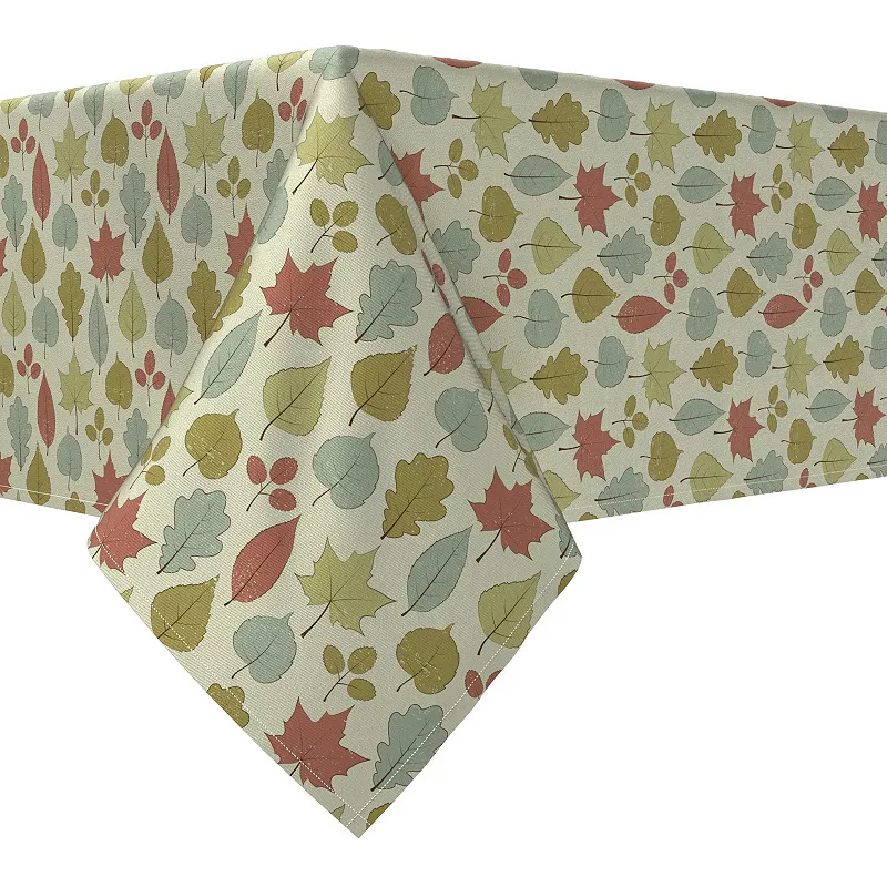 Rectangular Tablecloth， 100% Cotton， 60x120， Tree Leaves Design