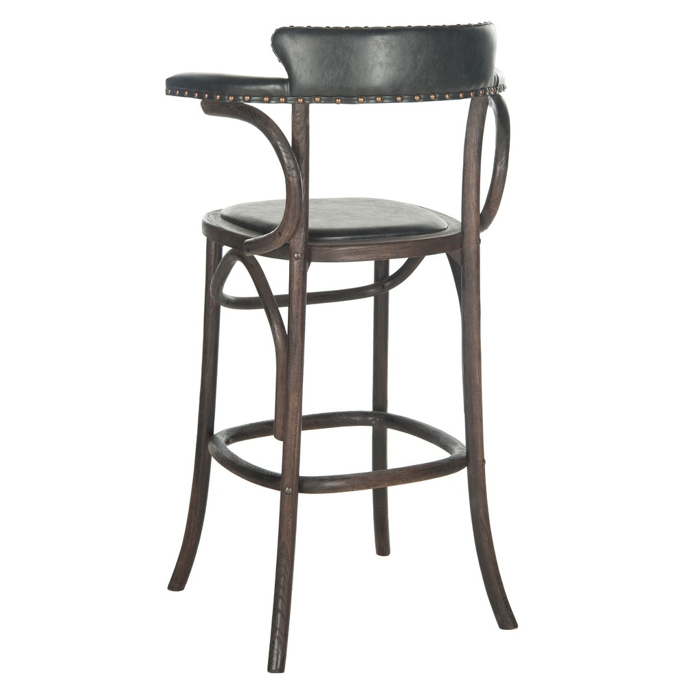 SAFAVIEH Kenny Antique Black 29 inch Bar Stool   24\