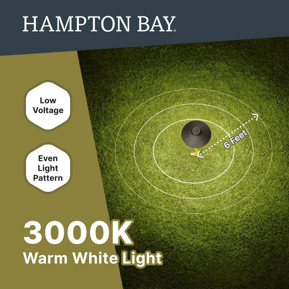 Hampton Bay Low Voltage Landscape Antique Brass Single Tier Path Light with 1.6-Watt 100 lumen Integrated LED LWP-M1BR3000KA2