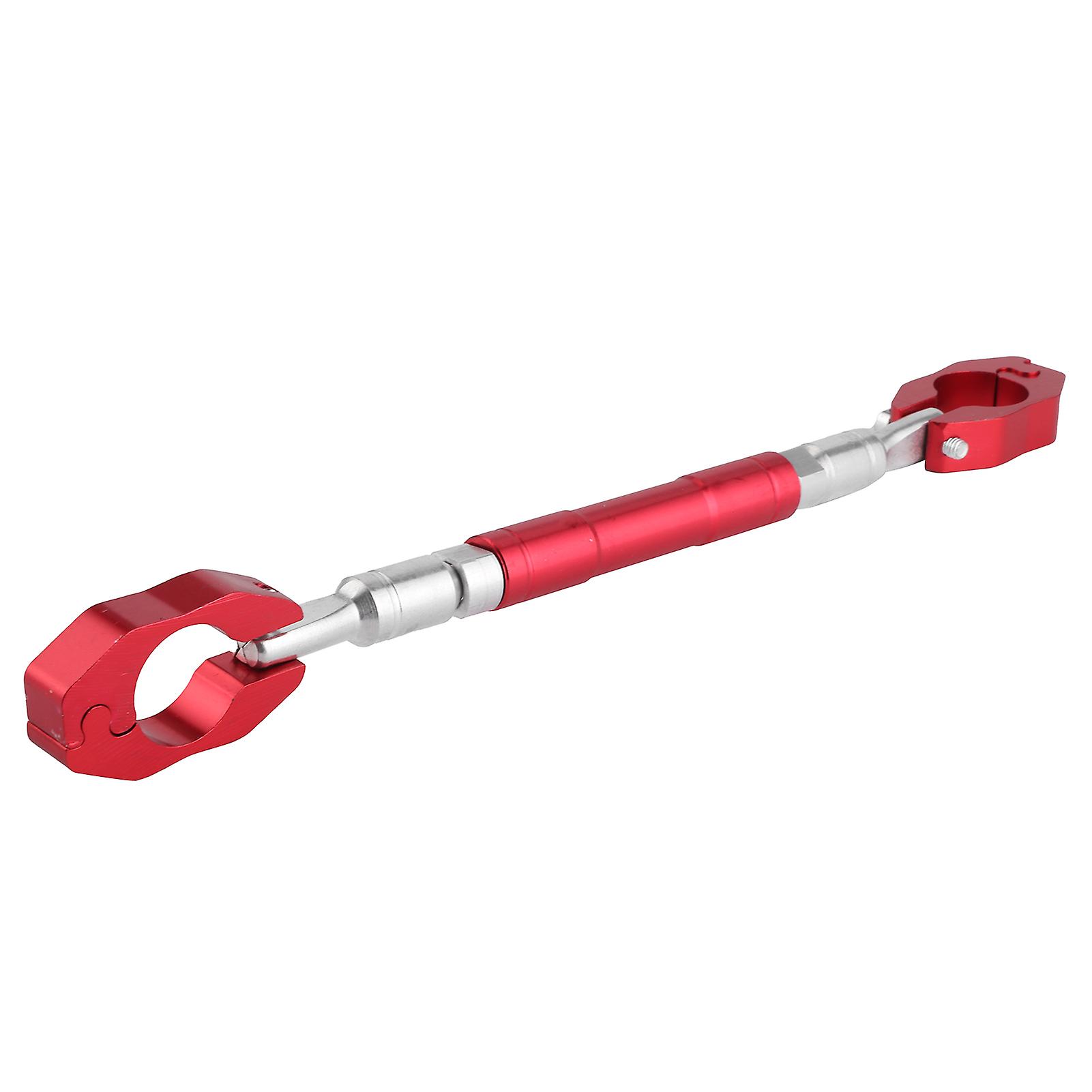 7/8in Motorcycle Handlebar Cross Bar Adjustable Strengthen Balance Lever Cnc Aluminum Alloy Universalred