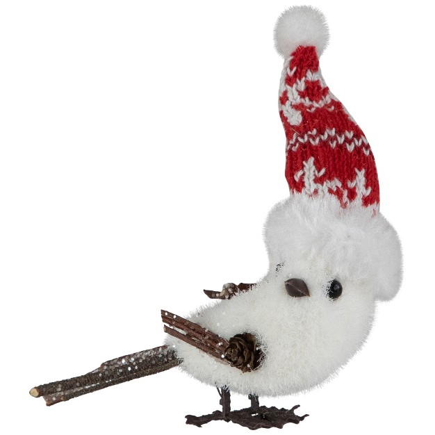 Winter Bird With Santa Hat Christmas Decoration