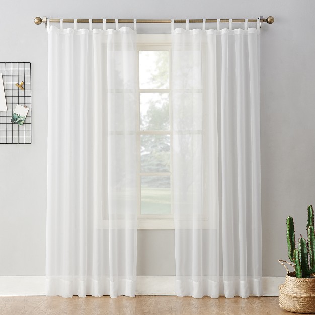 Emily Sheer Voile Tab Top Curtain Panel No 918