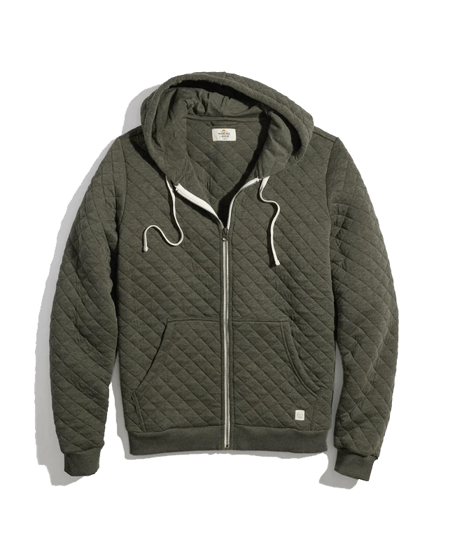 Marine Layer Corbet Quilted Full Zip Hoodie