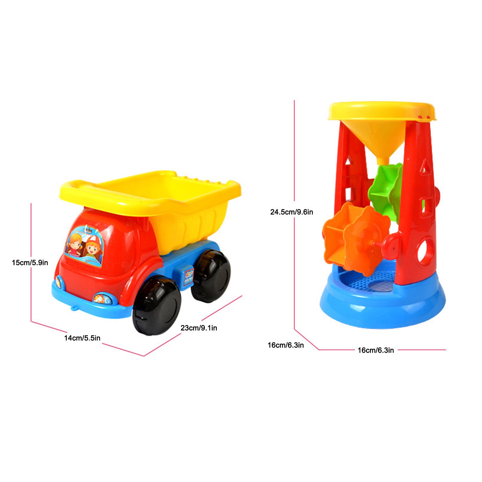 Beach Toy 16 Piece Beach Toy Sand Set Sand Play Sandpit Toy Summer Outdoor Toy Pool Toys For Toddlers 1-3 Abs As Shown