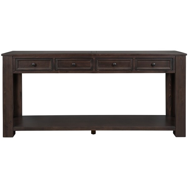 Console Table for Entryway Sofa Table with Storage Drawers and Bottom Shelf