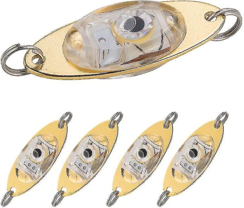 5pcs Led Fishing Bait Kit Deep Fishing Light Led Fishing Spoon Underwater Flashing Light Diamond Lig