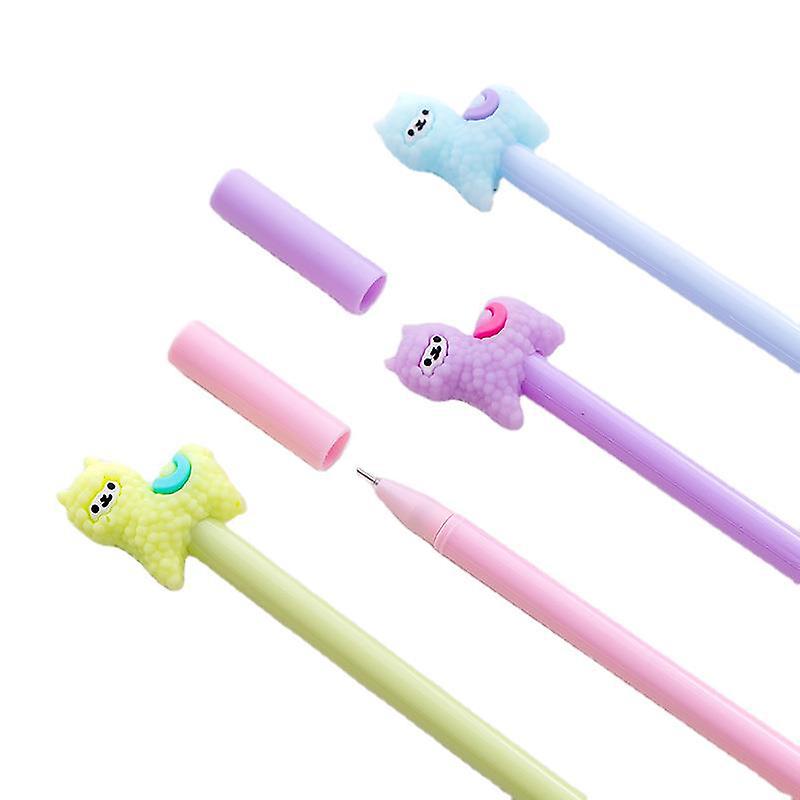 Animal Llama Sheep Alpaca Gel Pens Set Fashion Cute Colorful Kawaii Lovely Gel Ball Pens Office School Stationery Pen(5pcs)