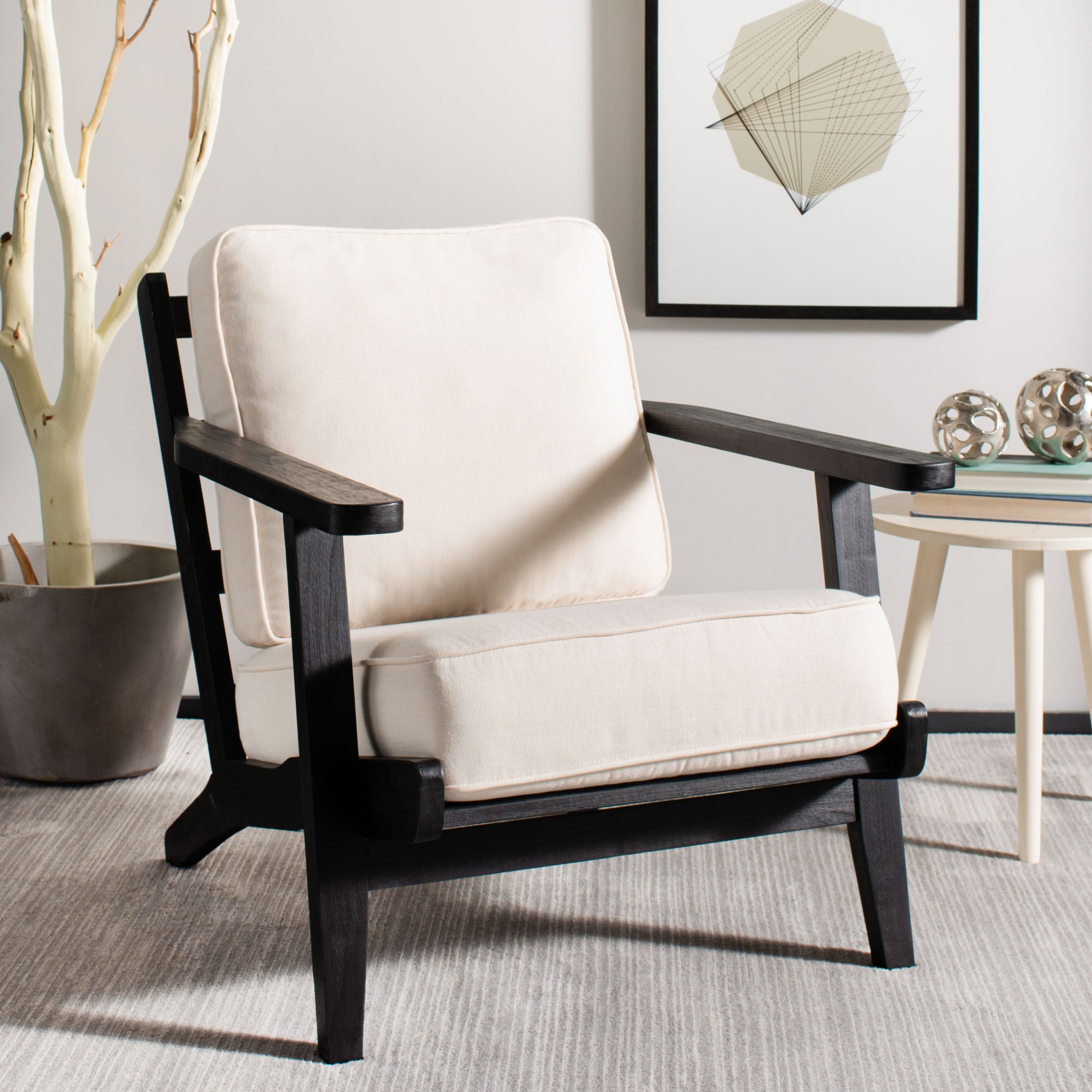 SAFAVIEH Nico Mid Century Accent Chair - 28.4 x 35.2 x 31.5