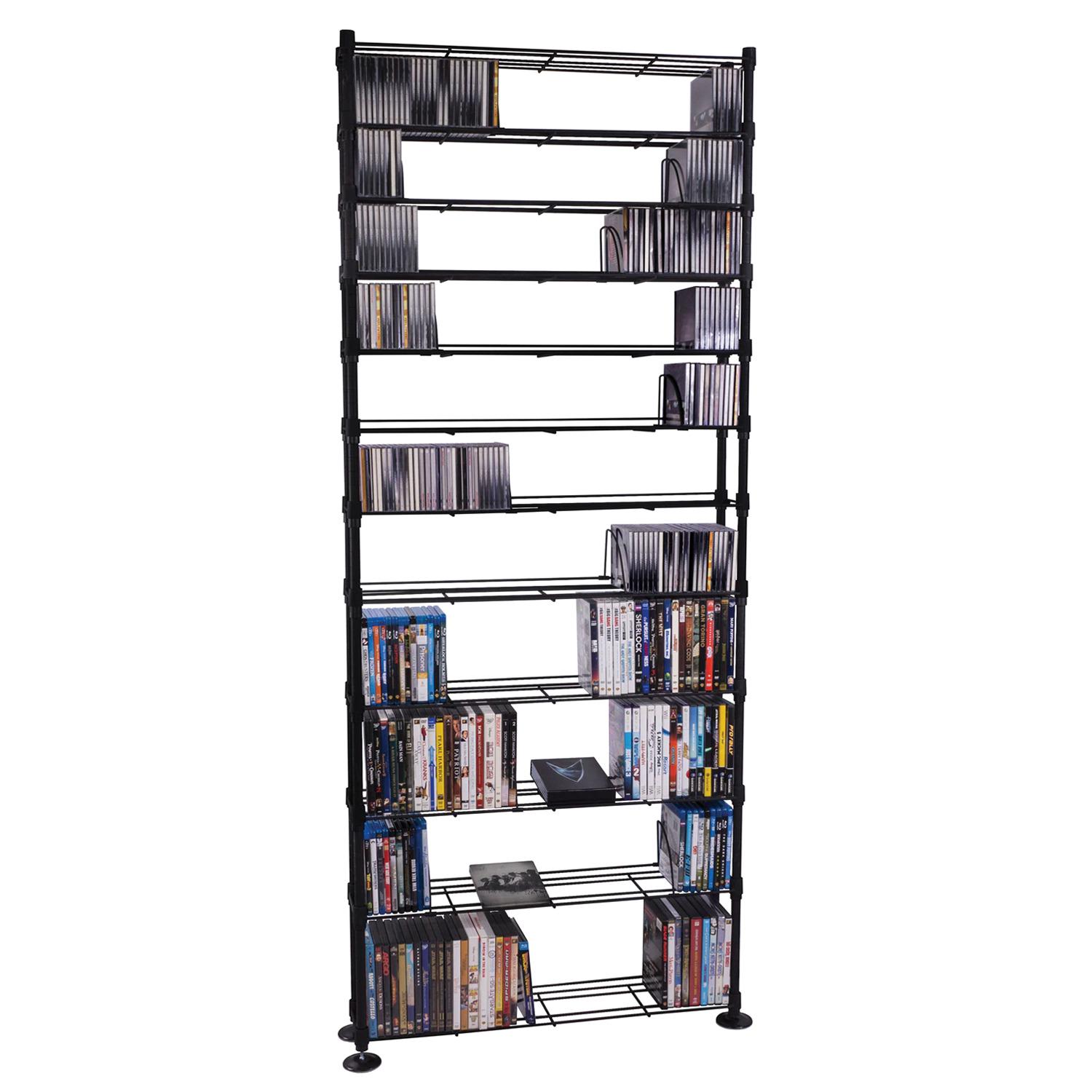 Atlantic Adjustable 33.25 W x 8.13 D x 76.75 H 12-Shelf Freestanding Shelves， Black