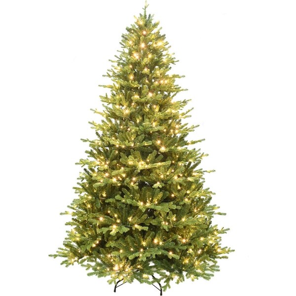 Christmas Time 6.5Ft. Saint Nicholas Pine Christmas Tree with Warm White LED Lights