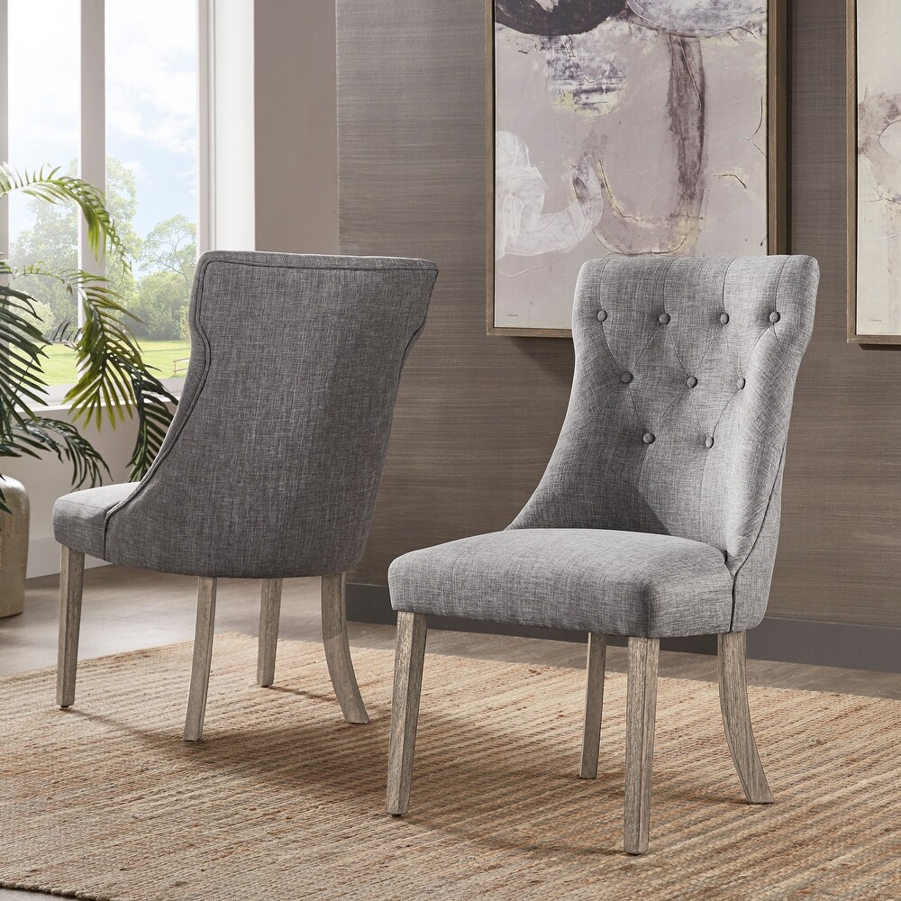 Voyager Button tufted Dining Chairs (Set of 2) by iNSPIRE Q Artisan