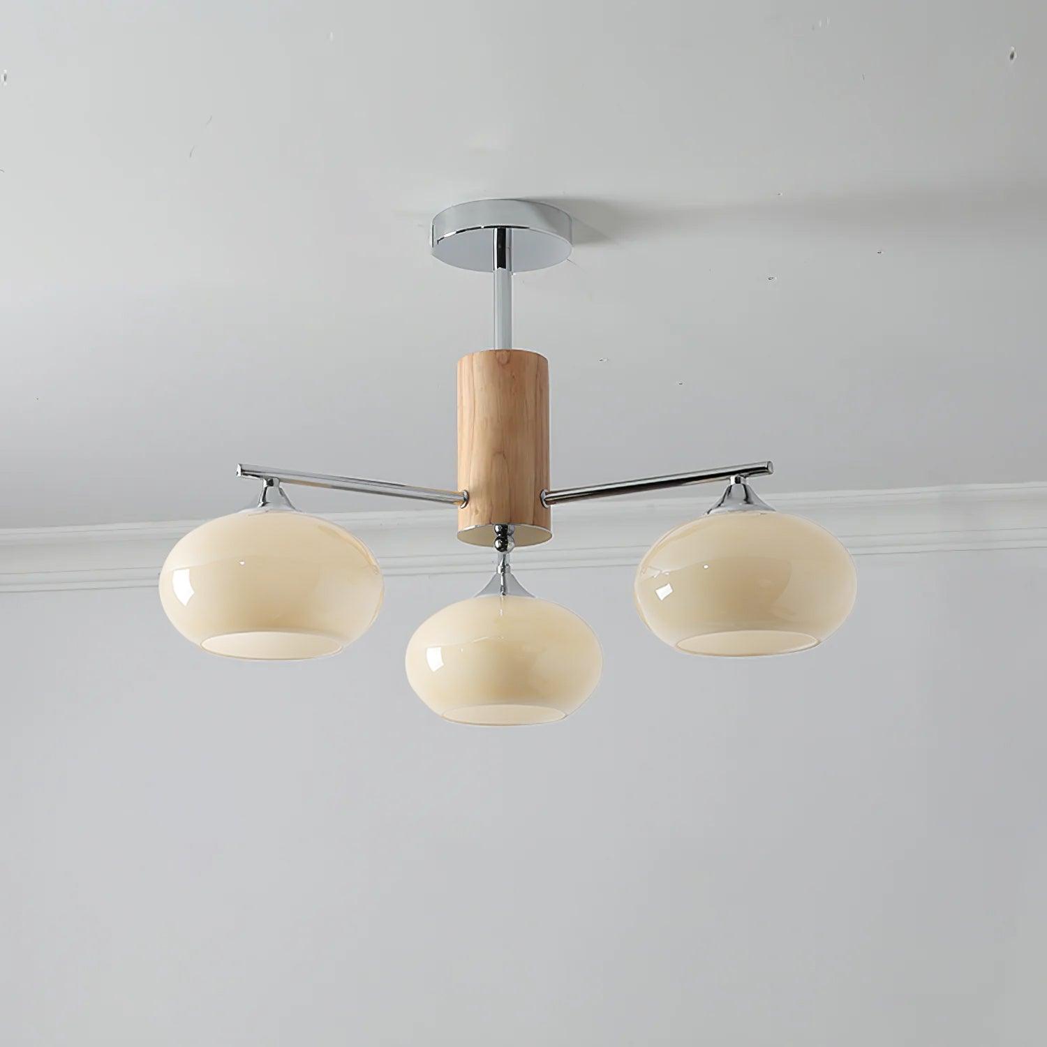 Elliptical Persimmon Chandelier