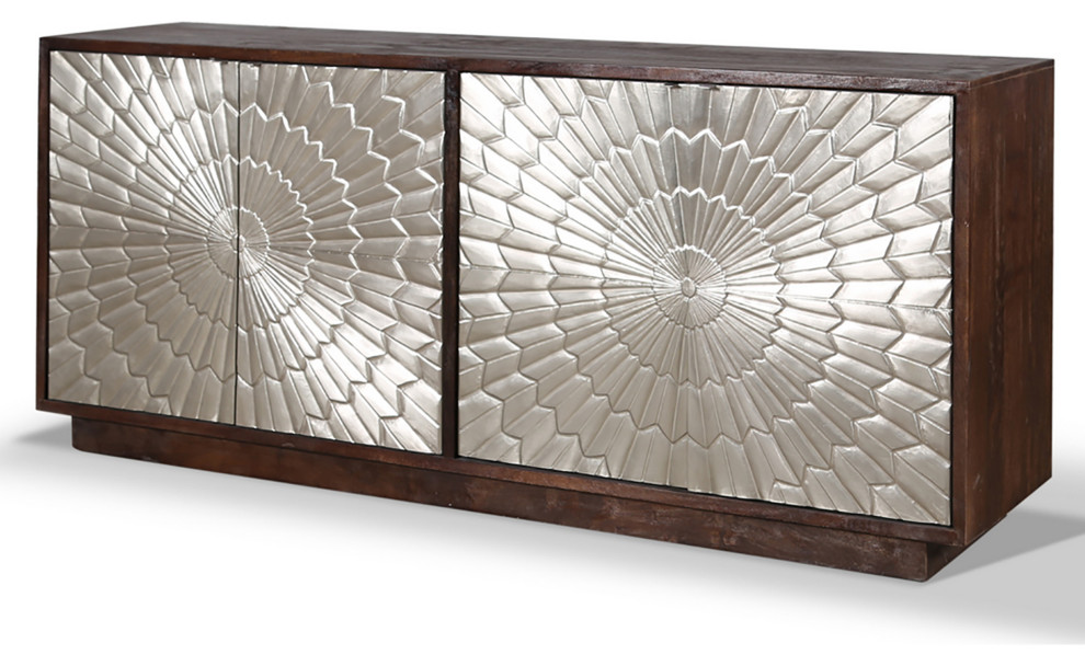 Parker House Crossings Palace 78 quotTV Console   Contemporary   Entertainment Centers And Tv Stands   by Parker House  Houzz