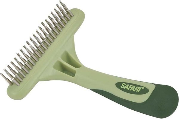 Safari Double Row Rotating Pins Undercoat Rake Dog Grooming Tool