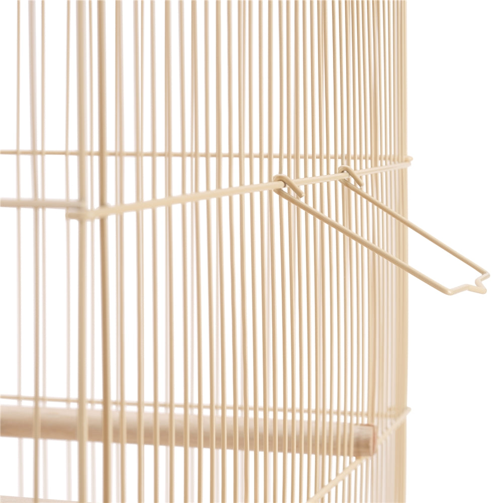 Yaheetech 30.5 inch Rectangle Breeding Flight Parakeet Bird Cage with Slide-Out Tray， Almond