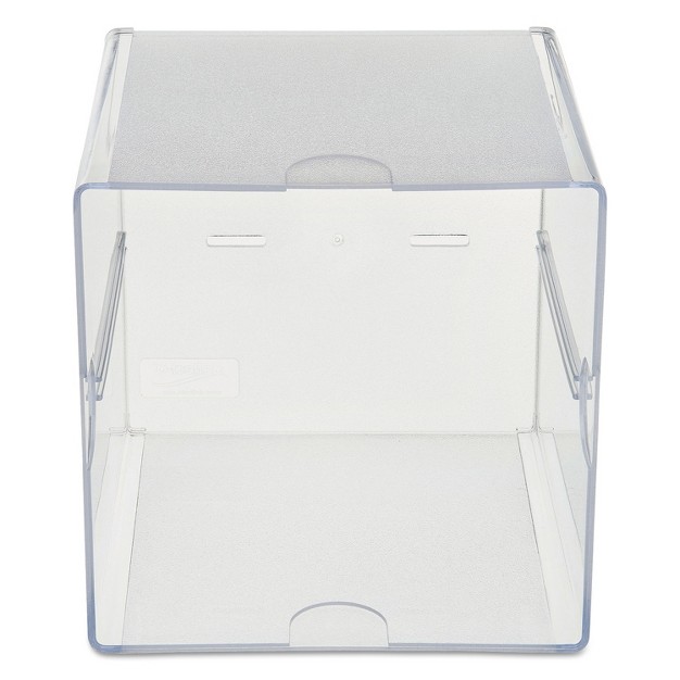 Deflecto Desk Cube Clear Plastic 6 X 6 X 6 350401