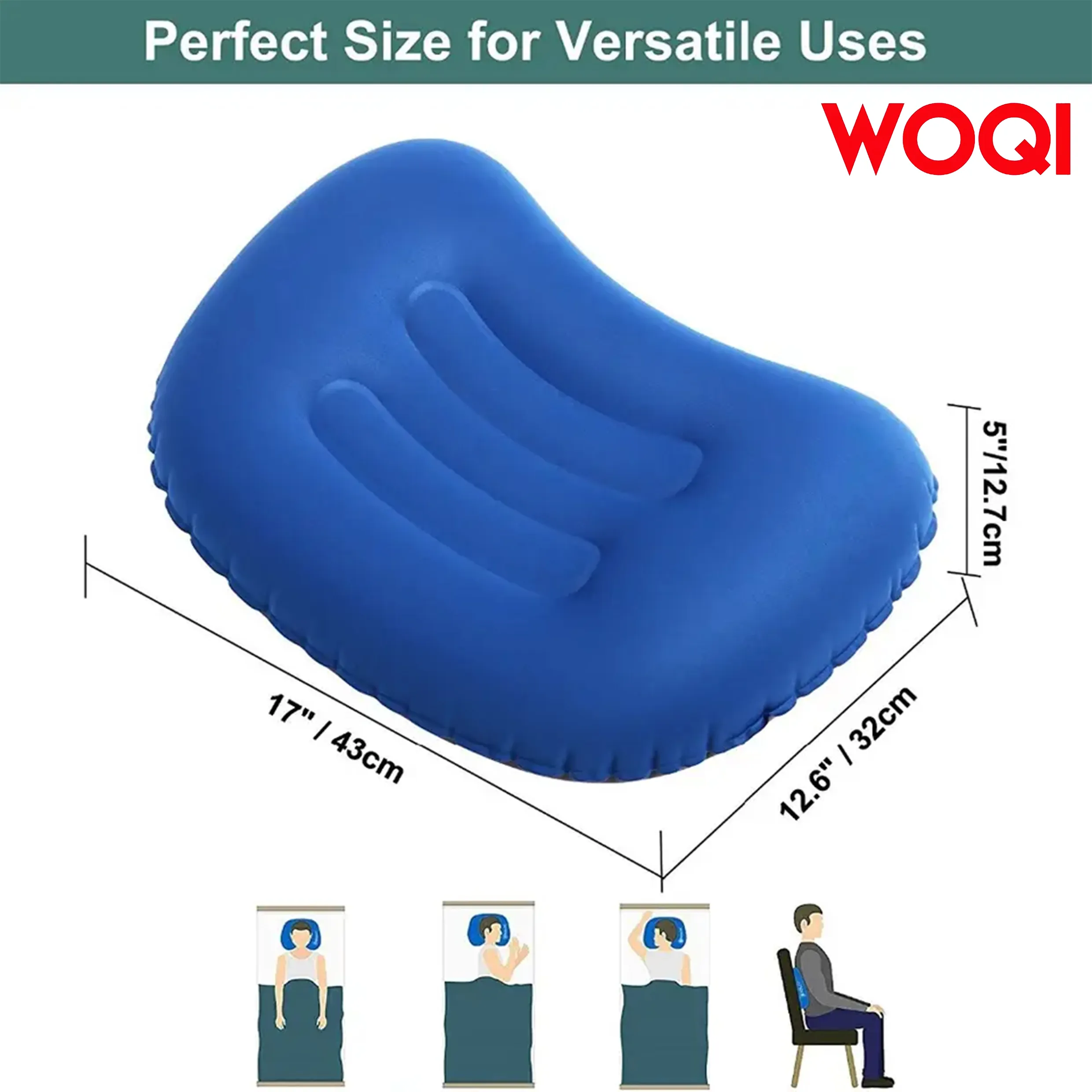 Woqi Compact Ultralight Inflating Travel Air Pillow for Outdoor Hiking  Backpacking  Inflatable Camping Pillow