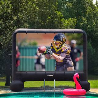 VIVOHOME 180 in. IndoorOutdoor Inflatable Mega Movie Projector Screen with Carry Bag X00280MYSR