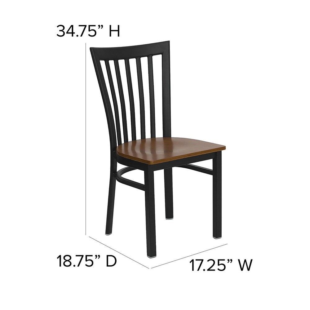 School House Back Metal Restaurant Chair   17.25\