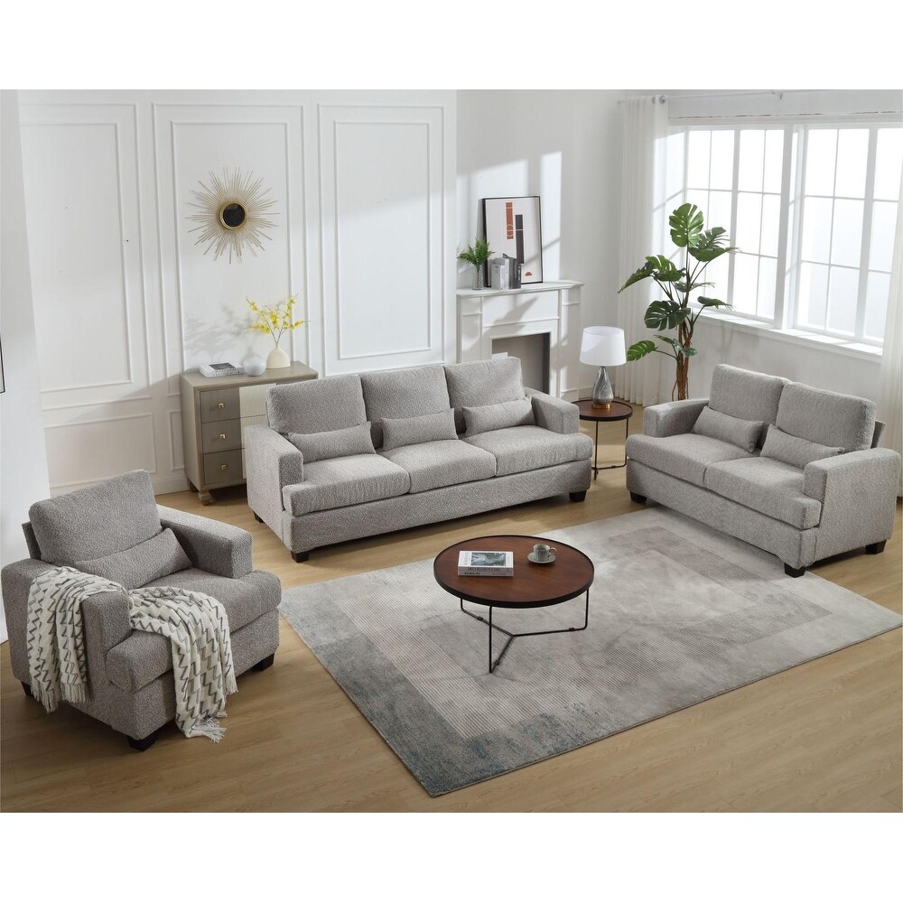 Modern 3 Piece Living Room Sofa Set