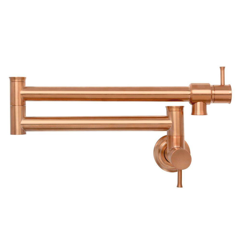 Akicon Wall Mount Pot Filler Faucet in Copper AK98266-C