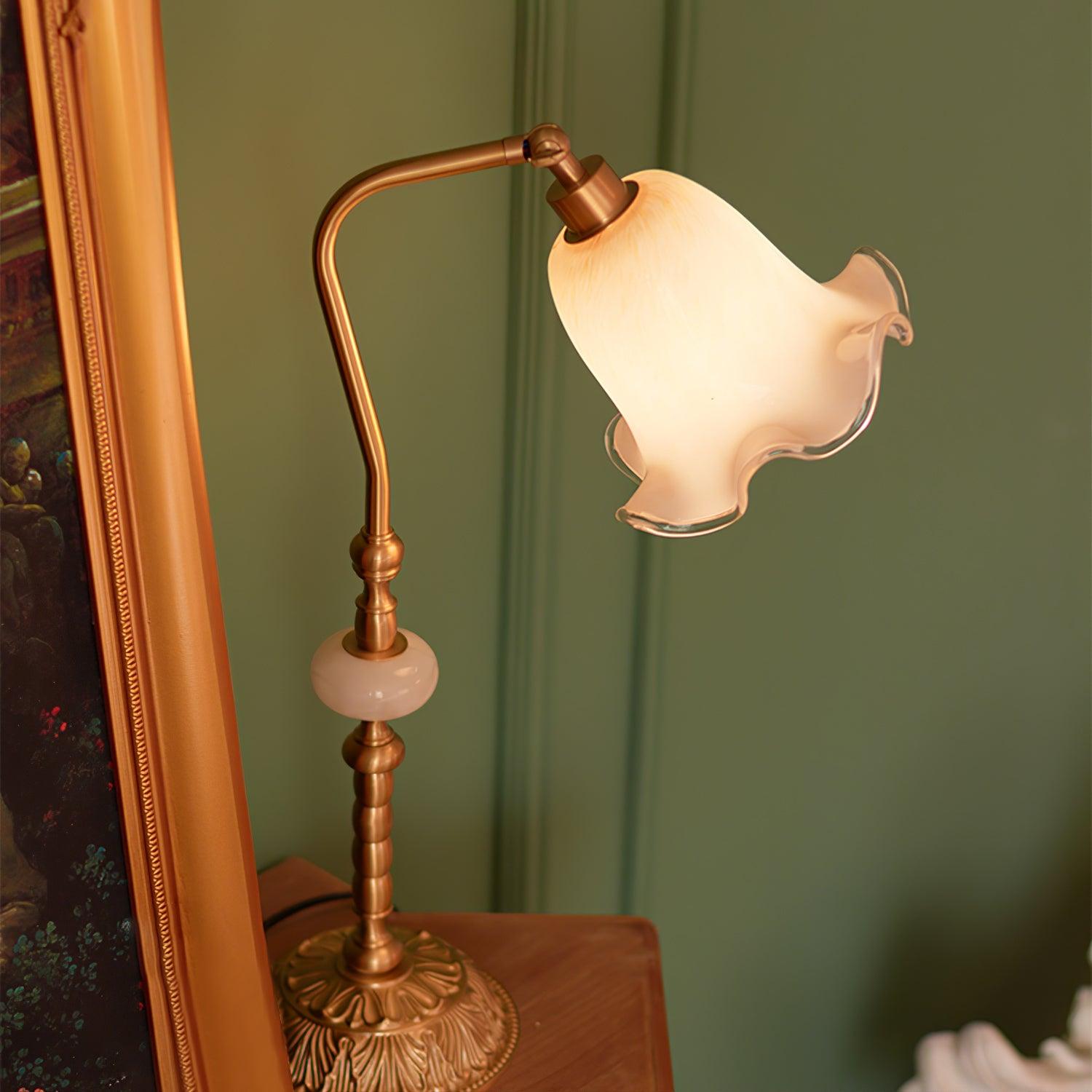 Tulip Brass Table Lamp