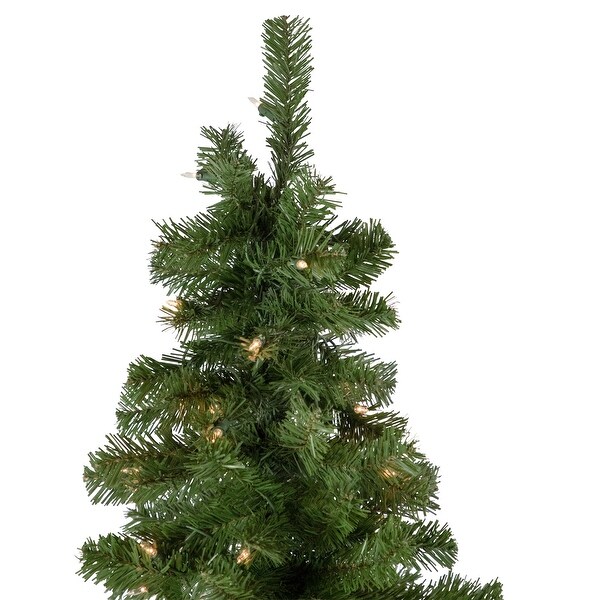 7.5' PreLit Hazelton Spruce Pencil Artificial Christmas Tree Clear Lights