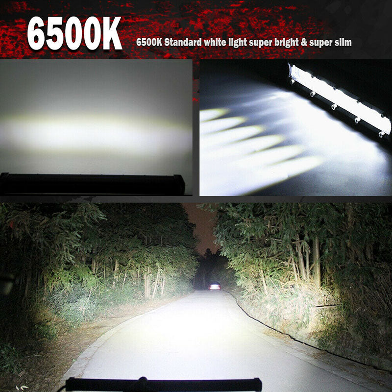 8inch 480W LED Work Light Bar Flood Spot Beam Offroad 4WD SUV Driving Fog Lamp