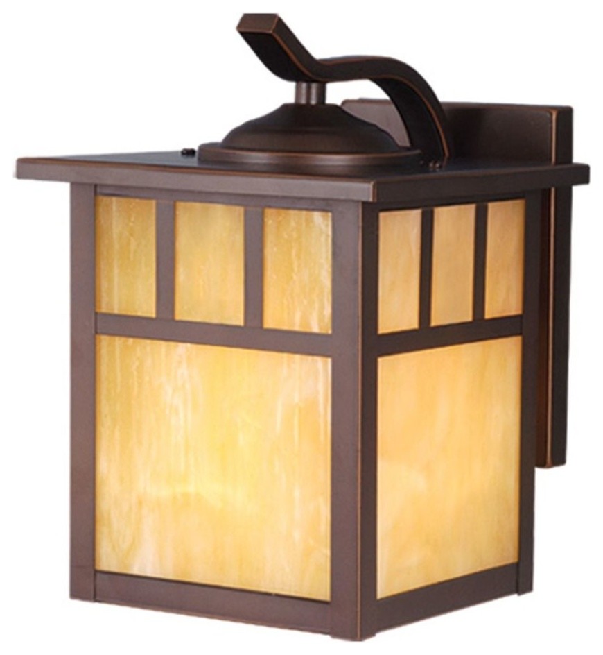 Mission 1 Light Outdoor Wall Light in Burnished Bronze   Craftsman   Outdoor Wall Lights And Sconces   by Vaxcel  Houzz