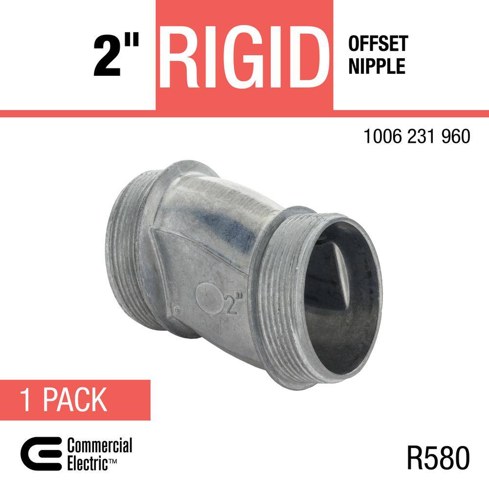 Commercial Electric 2 in. Rigid Metal Conduit (RMC) Offset Nipple FRONZ-200-1