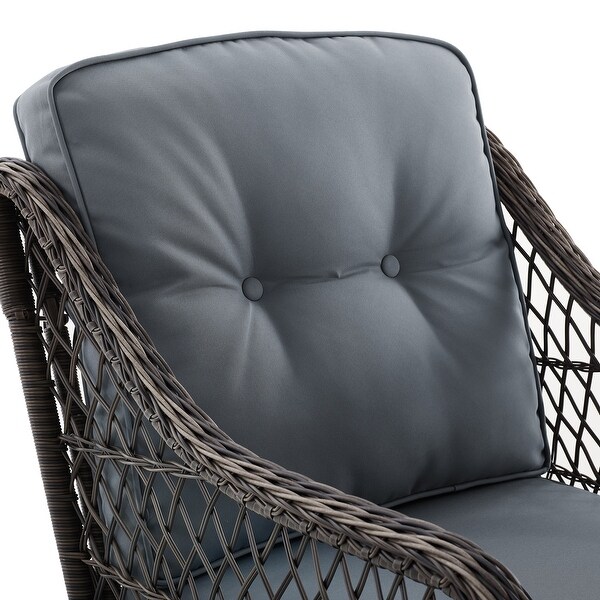 Corvus Vasconia Resin Wicker Outdoor Swivel Lounge Chair