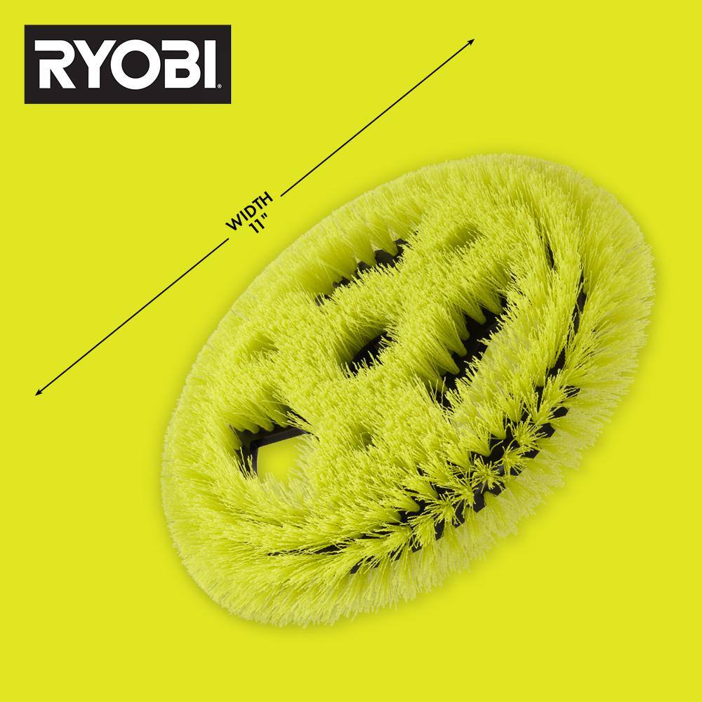 RYOBI 11 in. VORTEX Medium Bristle Brush A95MRB11