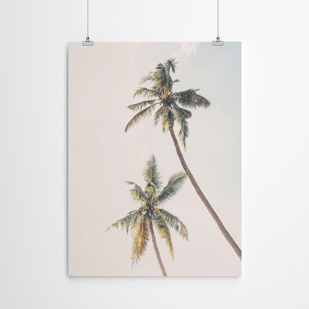 Americanflat Botanical Coastal Blush Palm Tree 2 By Sisi And Seb Poster