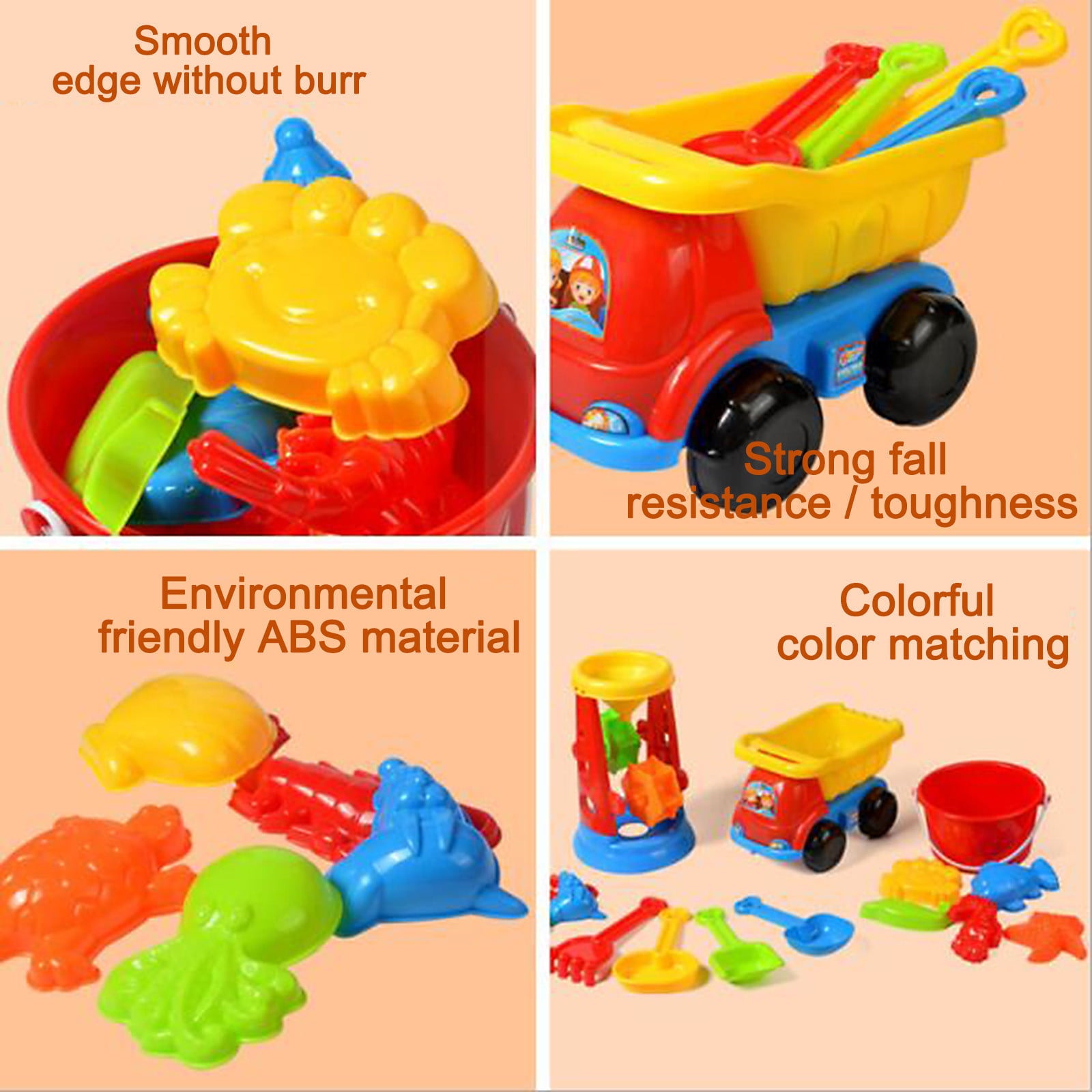 Beach Toy 9 Piece Beach Toy Sand Set Sand Play Sandpit Toy Summer Outdoor Toy Baby Toys Abs