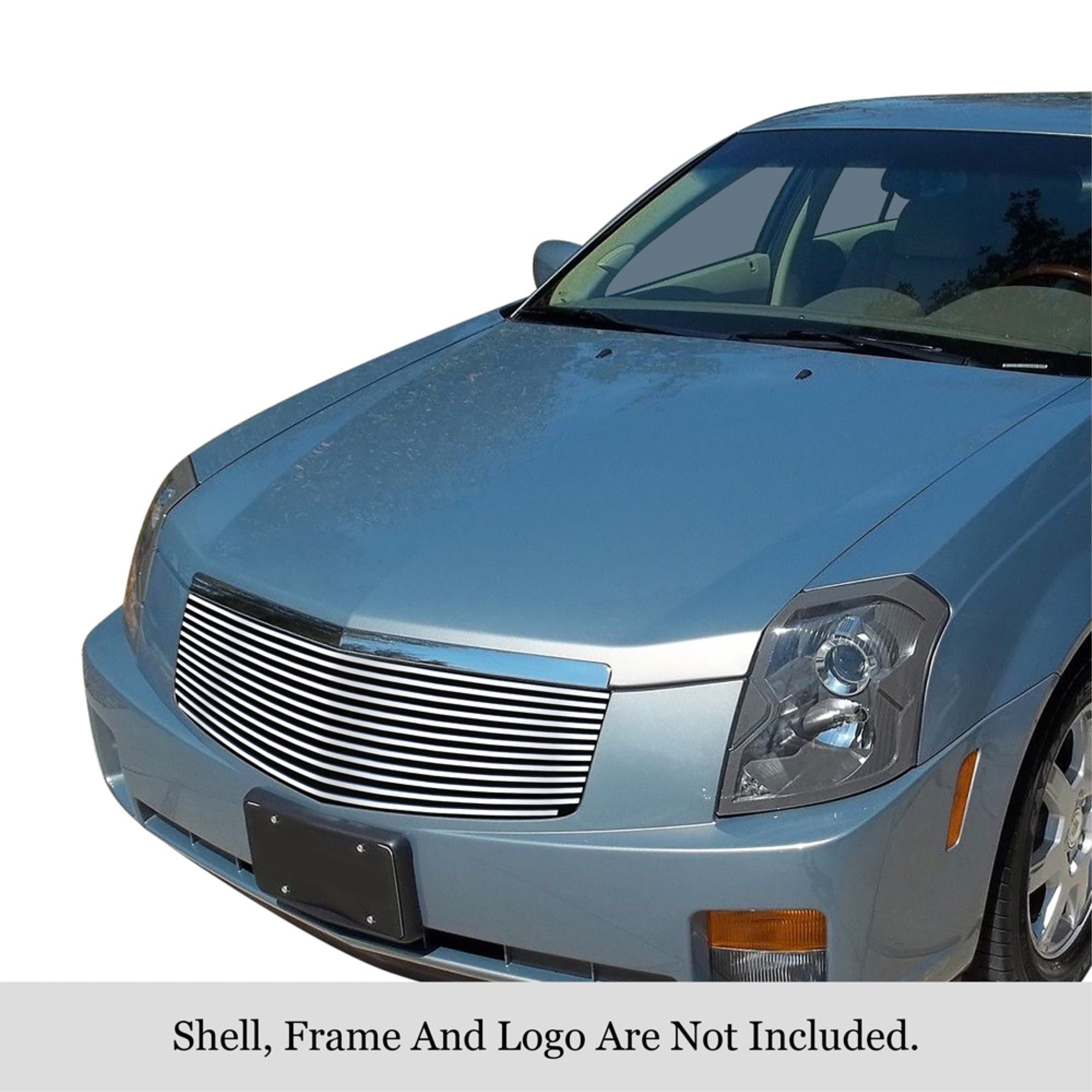 2003-2007 Cadillac Cts Stainless Steel Silver Hairline Finish Finish 8X6 Horizontal Billet Stainless Steel Billet Grille