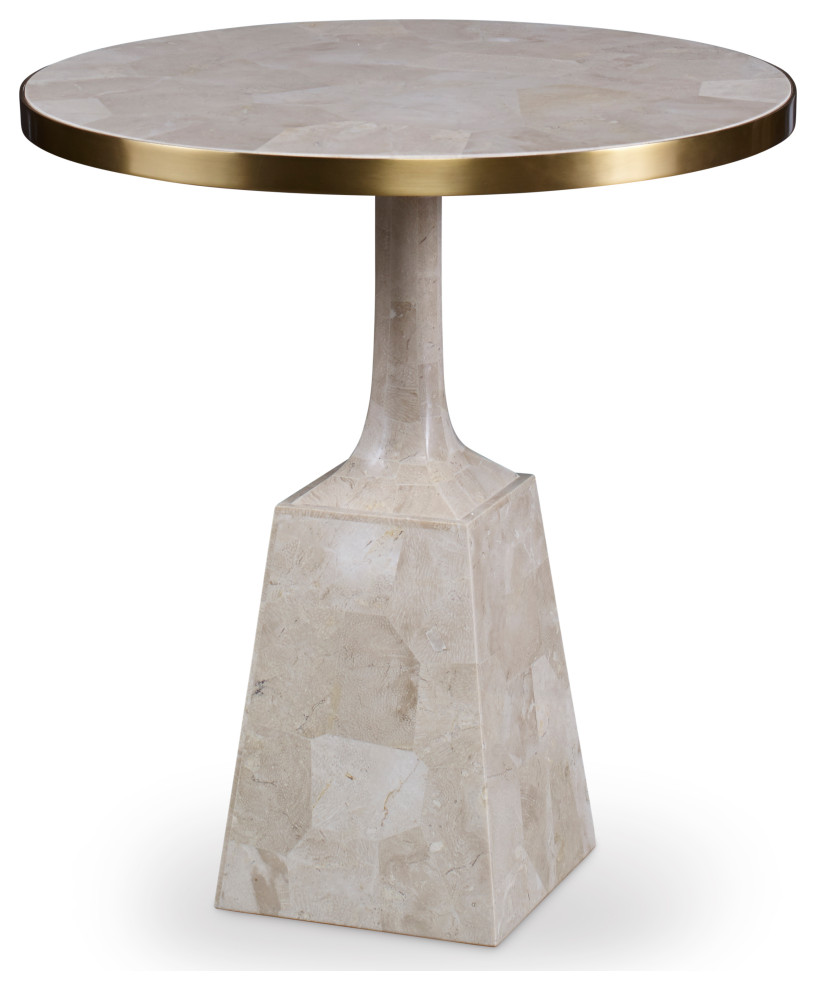 Stone Pedestal Occasional Table   Transitional   Side Tables And End Tables   by Maitland Smith  Houzz