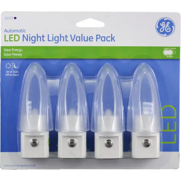 GE 4-Pack Automatic LED Night Lights