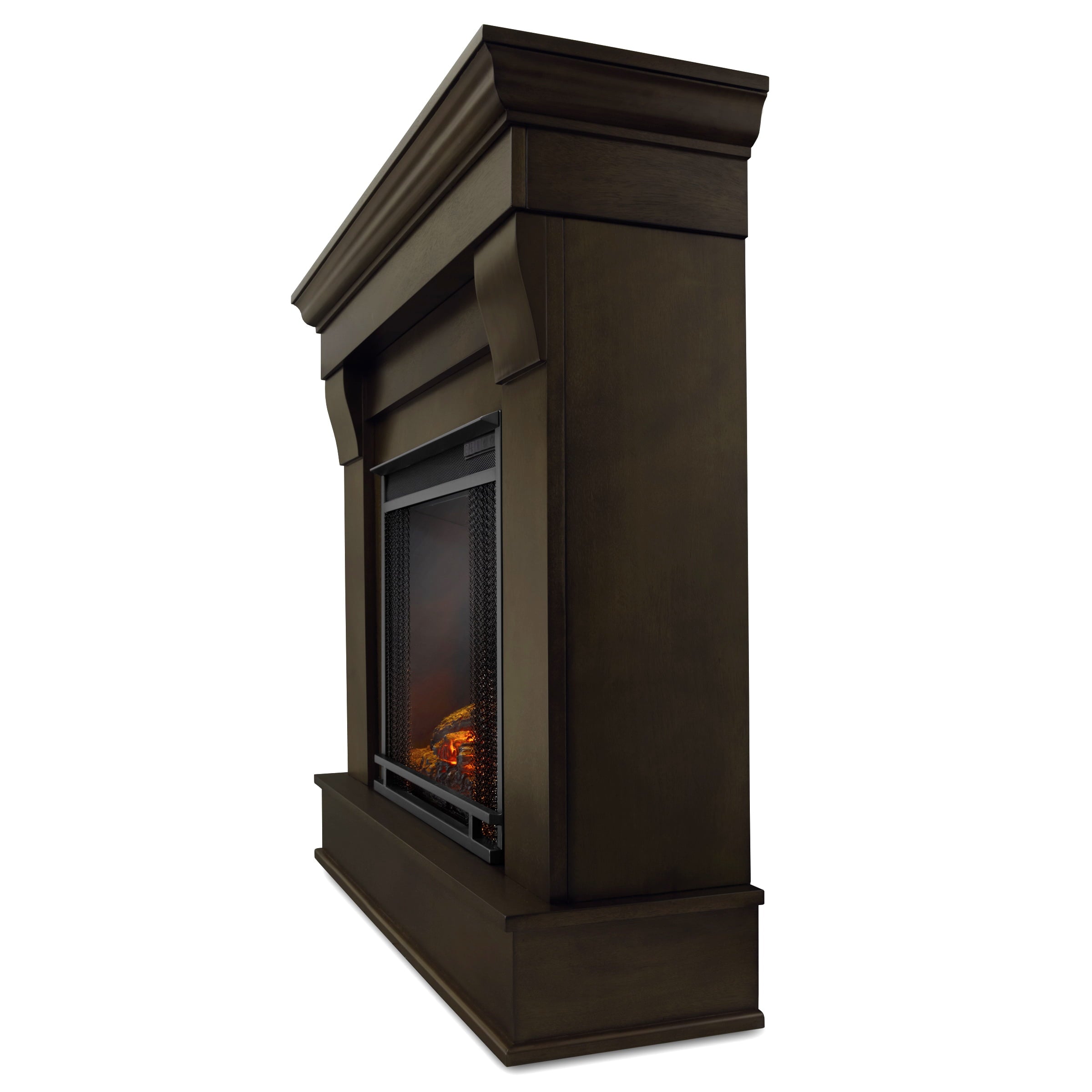 Chateau Electric Fireplace in Dark Walnut by Real Flame