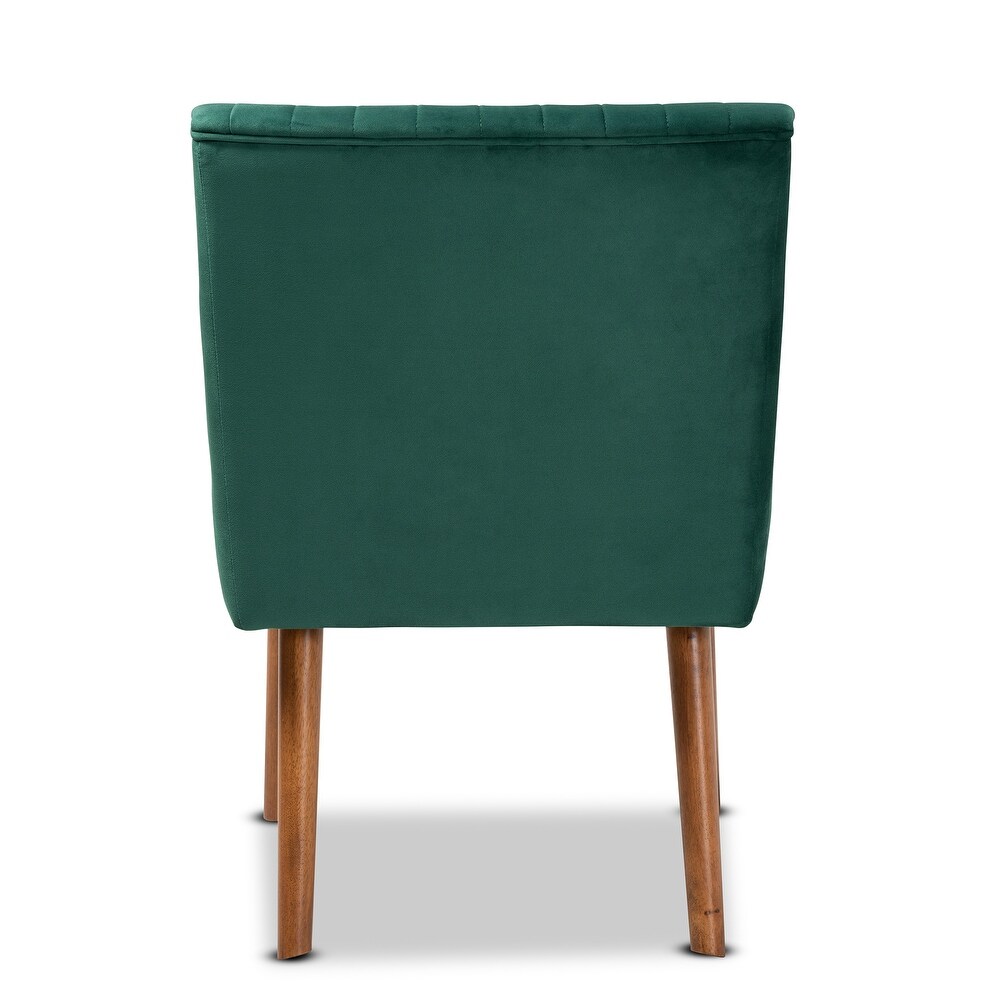 Alvis Mid Century Velvet Upholstered Dining Chair