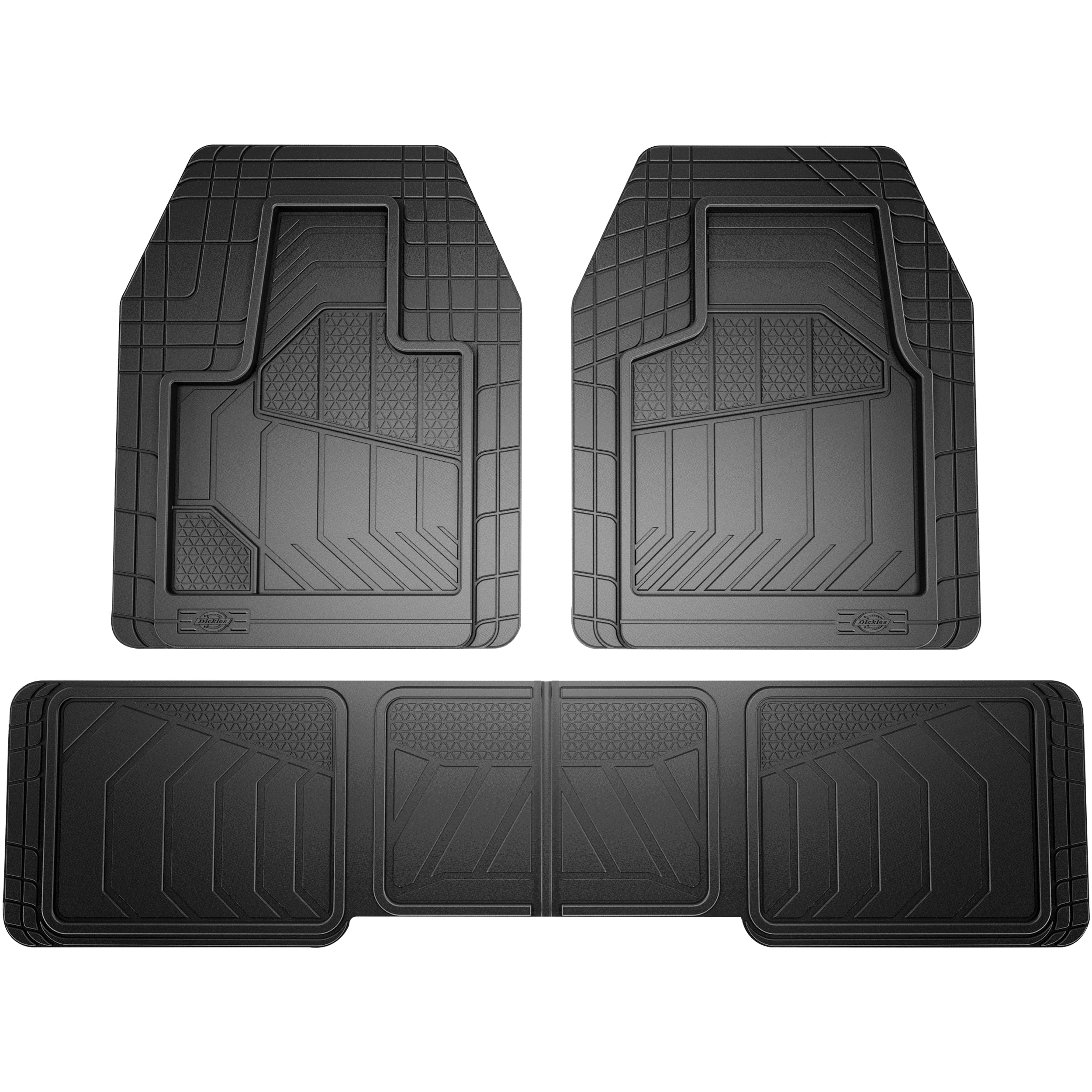 Genuine Dickies Max Coverage Full Vehicle Rubber Floor Mat Set Black， 80103WDI