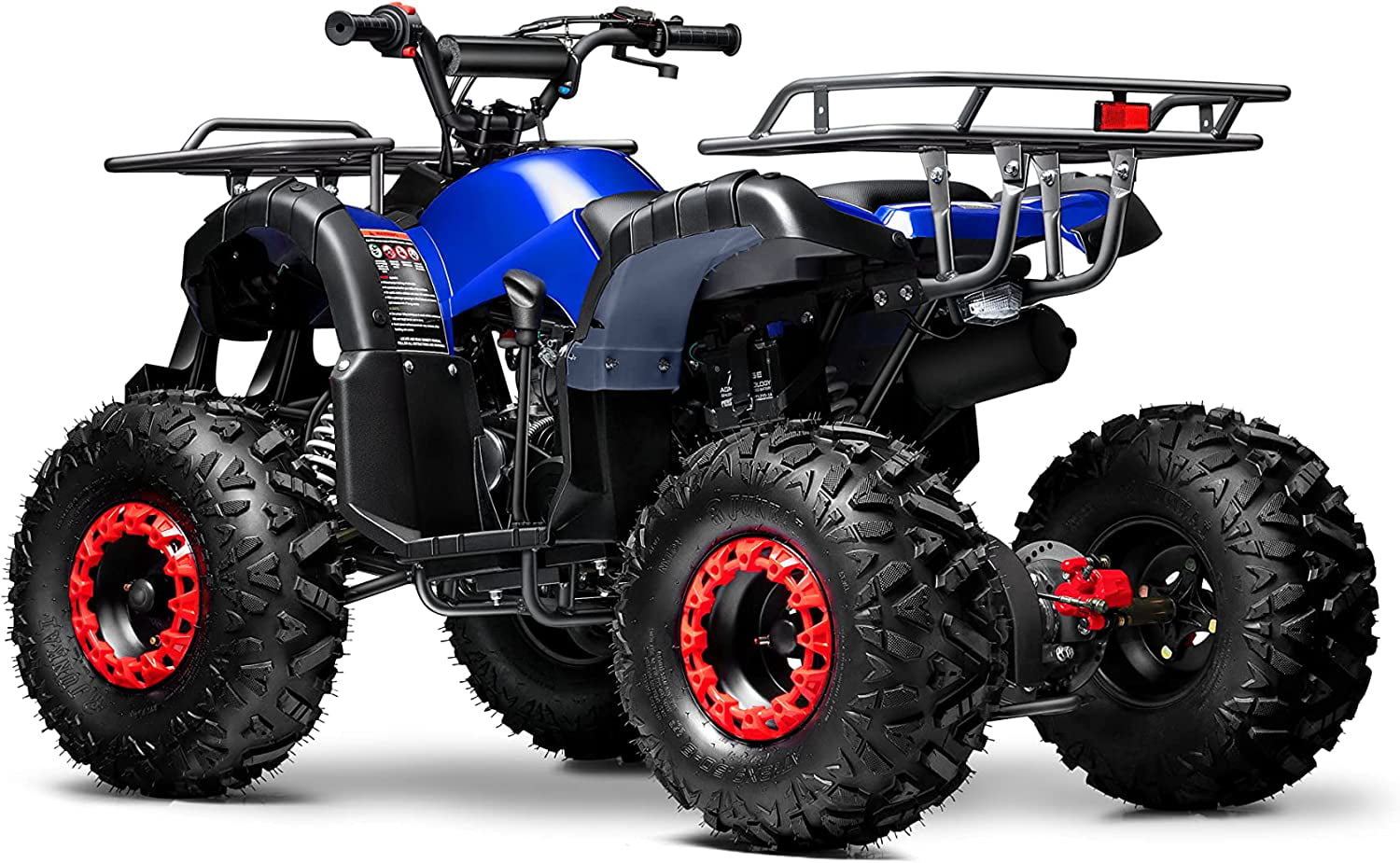 Seangles GAS 125cc ATV Quad 4 Wheeler for Adults and Kids Four Wheelers with Off-Road Tires (Blue)