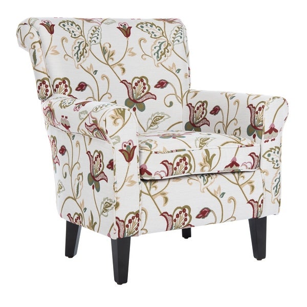 SAFAVIEH Gramercy Red/Ivory Floral Club Chair