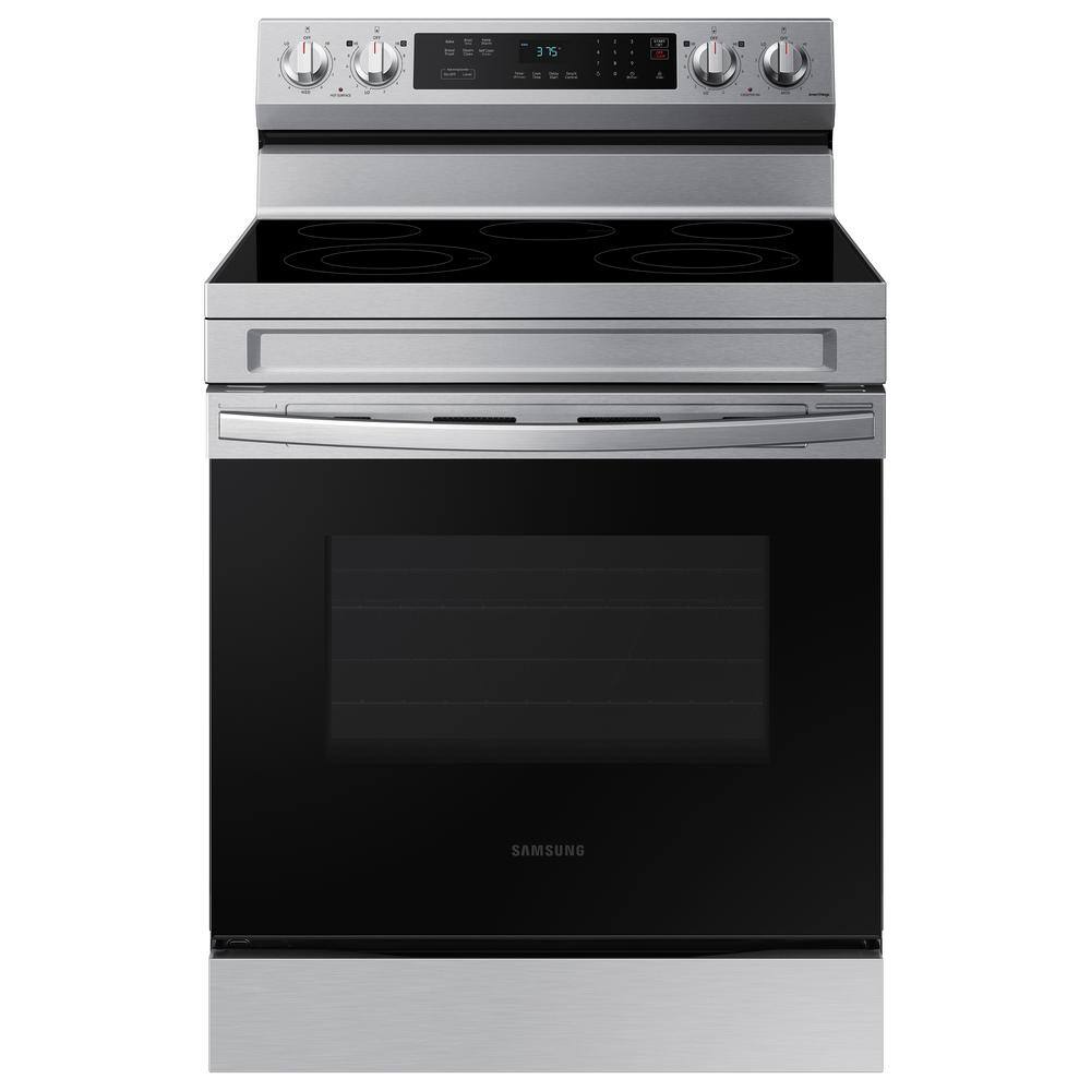  6.3 cu. ft. Smart Freestanding Electric Range with Rapid Boil and Self Clean in Stainless Steel NE63A6311SS