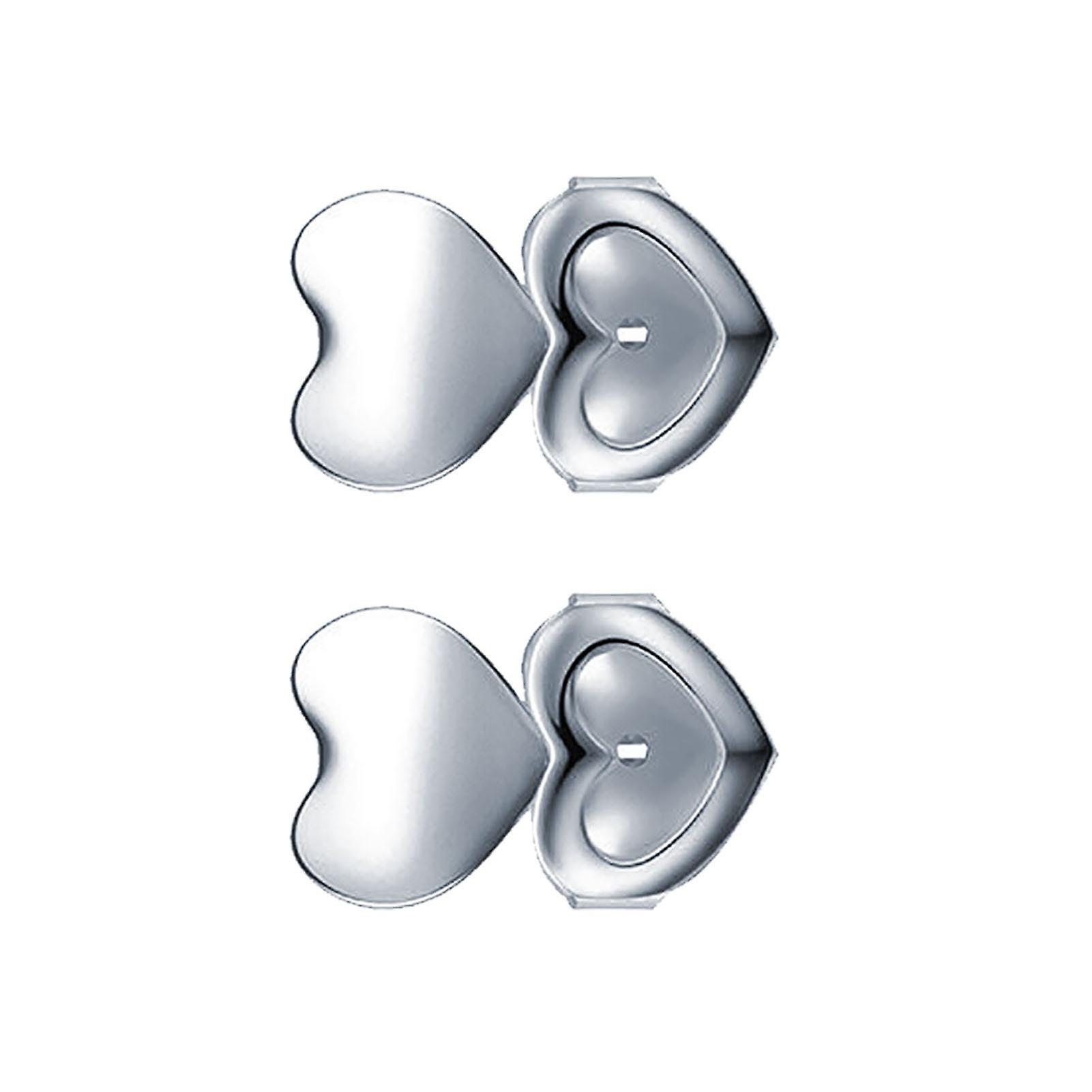 1 Pair / Set Earrings Back Ear Stud Nut Lifters Lift Copper Ear Lobe Support Silver