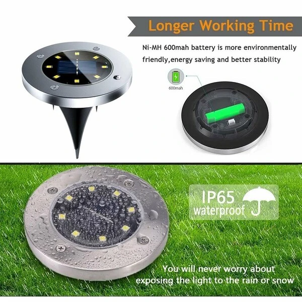 Solar Pathway Ground Lights Outdoor Waterproof